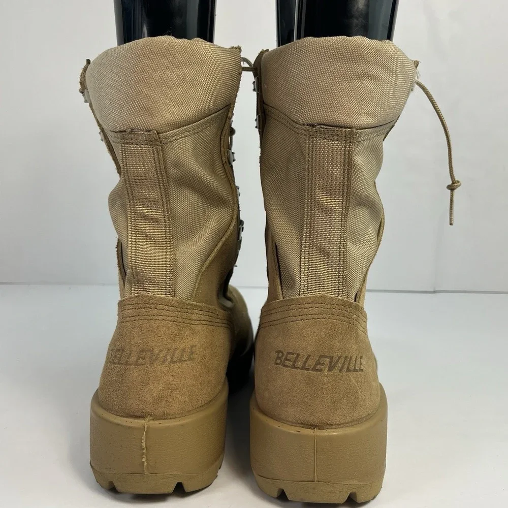 Belleville 300 DES ST Mens 6 Wide Desert Tan Steel Toe Boot Military Made In USA